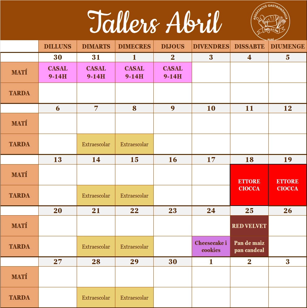 calendario Junio 2024 La Tata & Sweets
