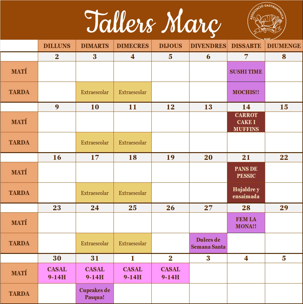 calendario Junio 2024 La Tata & Sweets