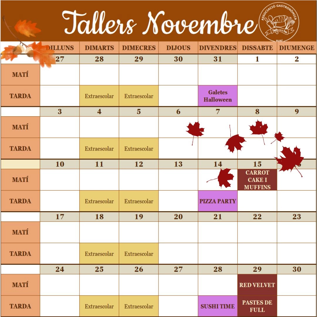 calendario Junio 2024 La Tata & Sweets